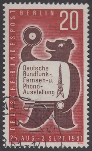 BERLIN 1961 Michel-Nummer 217 gestempelt EINZELMARKE (q)