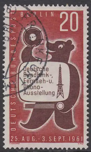 BERLIN 1961 Michel-Nummer 217 gestempelt EINZELMARKE (o)