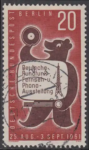 BERLIN 1961 Michel-Nummer 217 gestempelt EINZELMARKE (n)