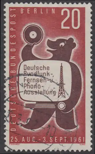 BERLIN 1961 Michel-Nummer 217 gestempelt EINZELMARKE (g)