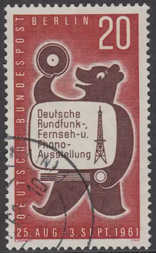 BERLIN 1961 Michel-Nummer 217 gestempelt EINZELMARKE (f)