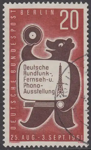 BERLIN 1961 Michel-Nummer 217 gestempelt EINZELMARKE (c)