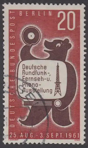 BERLIN 1961 Michel-Nummer 217 gestempelt EINZELMARKE (r)
