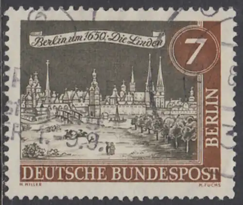 BERLIN 1962 Michel-Nummer 218 gestempelt EINZELMARKE (b)