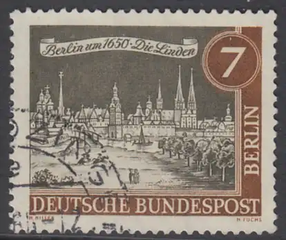 BERLIN 1962 Michel-Nummer 218 gestempelt EINZELMARKE (c)