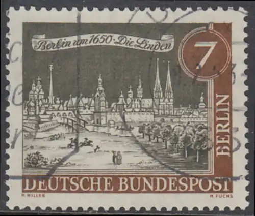 BERLIN 1962 Michel-Nummer 218 gestempelt EINZELMARKE (a)