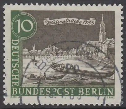 BERLIN 1962 Michel-Nummer 219 gestempelt EINZELMARKE (q)