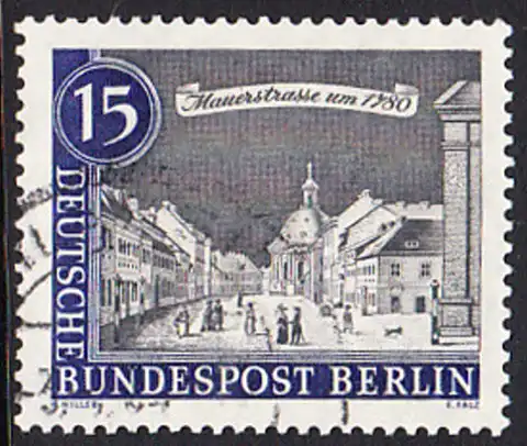 BERLIN 1962 Michel-Nummer 220 gestempelt EINZELMARKE (d)
