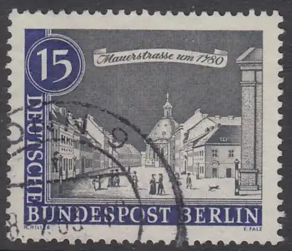 BERLIN 1962 Michel-Nummer 220 gestempelt EINZELMARKE (l)