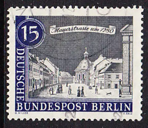 BERLIN 1962 Michel-Nummer 220 gestempelt EINZELMARKE (e)