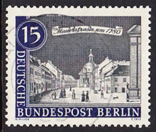 BERLIN 1962 Michel-Nummer 220 gestempelt EINZELMARKE (c)