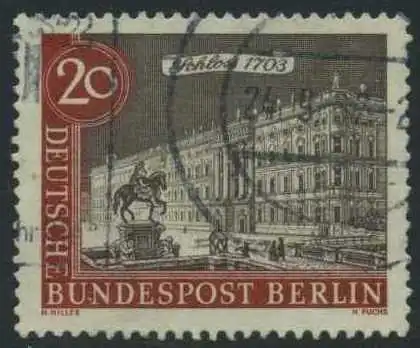 BERLIN 1962 Michel-Nummer 221 gestempelt EINZELMARKE (e)