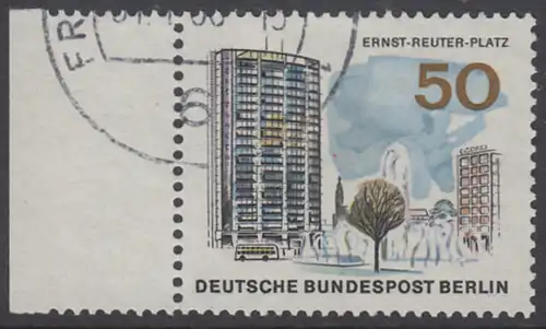 BERLIN 1965 Michel-Nummer 259 gestempelt EINZELMARKE RAND links (a)