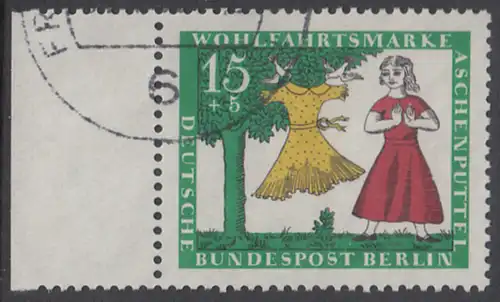 BERLIN 1965 Michel-Nummer 267 gestempelt EINZELMARKE RAND links (a)