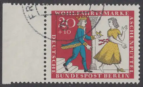 BERLIN 1965 Michel-Nummer 268 gestempelt EINZELMARKE RAND links (a)