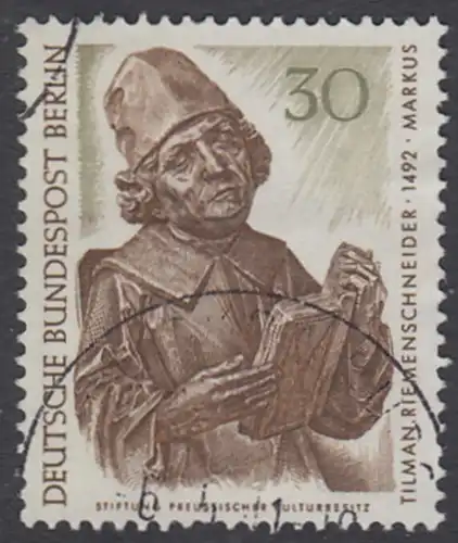 BERLIN 1967 Michel-Nummer 305 gestempelt EINZELMARKE (e)