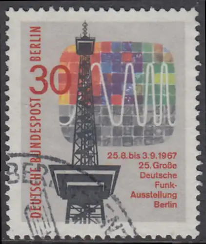 BERLIN 1967 Michel-Nummer 309 gestempelt EINZELMARKE (q)