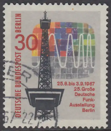 BERLIN 1967 Michel-Nummer 309 gestempelt EINZELMARKE (p)