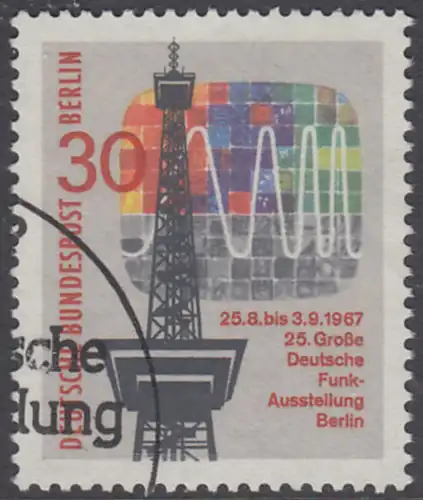 BERLIN 1967 Michel-Nummer 309 gestempelt EINZELMARKE (n)
