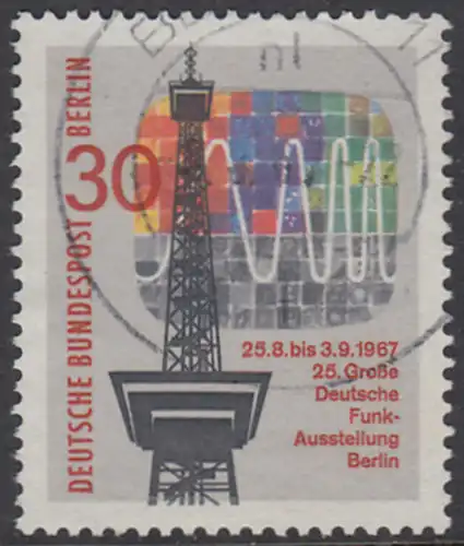 BERLIN 1967 Michel-Nummer 309 gestempelt EINZELMARKE (l)