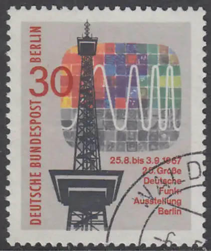 BERLIN 1967 Michel-Nummer 309 gestempelt EINZELMARKE (c)