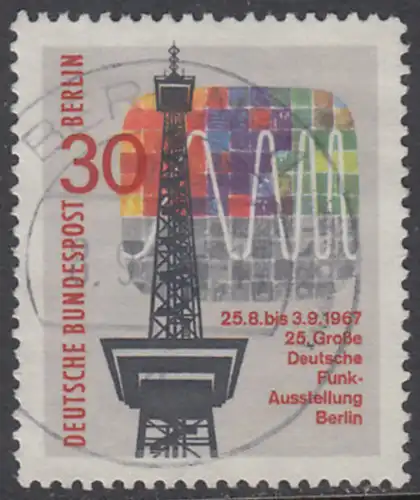BERLIN 1967 Michel-Nummer 309 gestempelt EINZELMARKE (b)