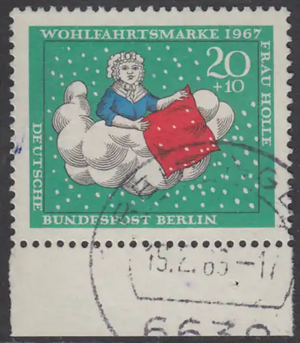 BERLIN 1967 Michel-Nummer 311 gestempelt EINZELMARKE RAND unten (a)