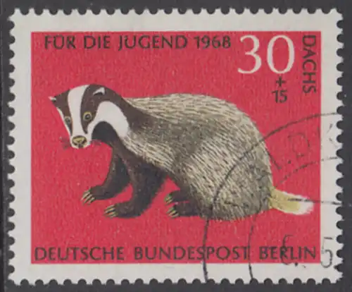 BERLIN 1968 Michel-Nummer 318 gestempelt EINZELMARKE (c)