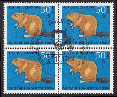 BERLIN 1968 Michel-Nummer 319 gestempelt BLOCK (a)