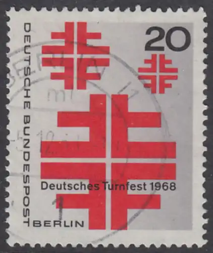 BERLIN 1968 Michel-Nummer 321 gestempelt EINZELMARKE (o)
