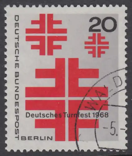 BERLIN 1968 Michel-Nummer 321 gestempelt EINZELMARKE (n)