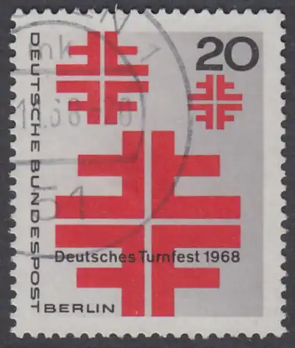 BERLIN 1968 Michel-Nummer 321 gestempelt EINZELMARKE (e)