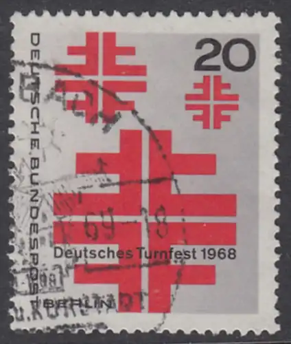 BERLIN 1968 Michel-Nummer 321 gestempelt EINZELMARKE (b)