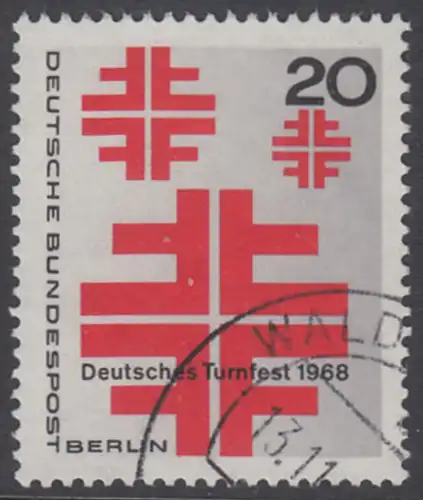 BERLIN 1968 Michel-Nummer 321 gestempelt EINZELMARKE (a)