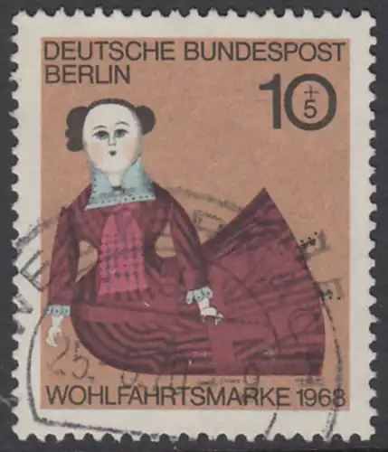 BERLIN 1968 Michel-Nummer 322 gestempelt EINZELMARKE (b)