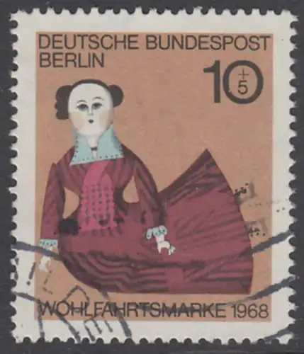 BERLIN 1968 Michel-Nummer 322 gestempelt EINZELMARKE (o)