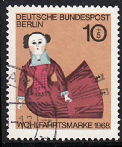 BERLIN 1968 Michel-Nummer 322 gestempelt EINZELMARKE (q)