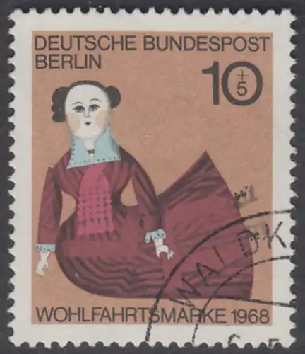 BERLIN 1968 Michel-Nummer 322 gestempelt EINZELMARKE (g)