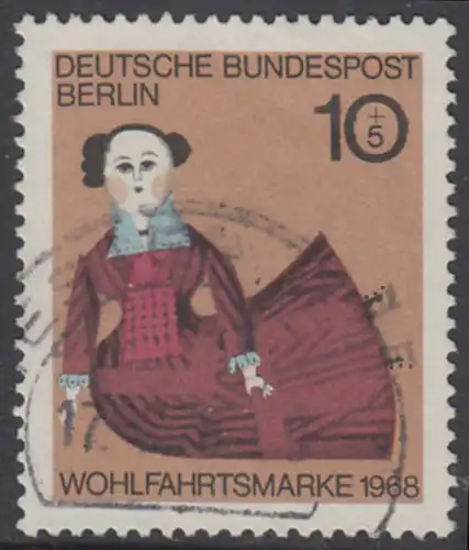 BERLIN 1968 Michel-Nummer 322 gestempelt EINZELMARKE (a)