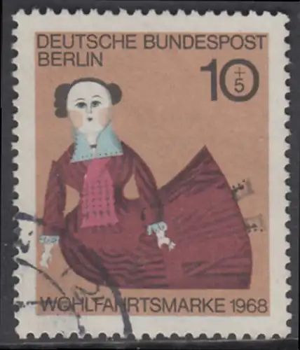 BERLIN 1968 Michel-Nummer 322 gestempelt EINZELMARKE (d)
