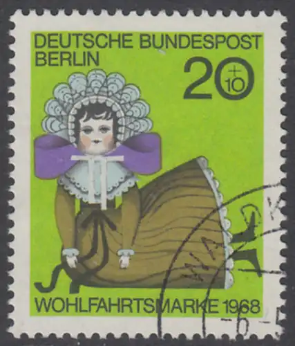 BERLIN 1968 Michel-Nummer 323 gestempelt EINZELMARKE (a)