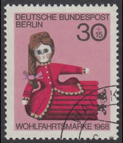BERLIN 1968 Michel-Nummer 324 gestempelt EINZELMARKE (o)