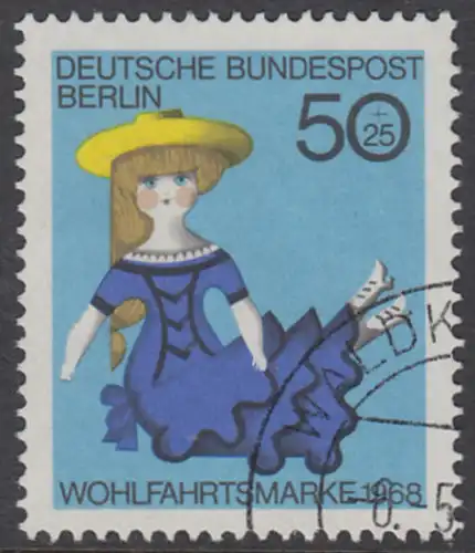 BERLIN 1968 Michel-Nummer 325 gestempelt EINZELMARKE (m)