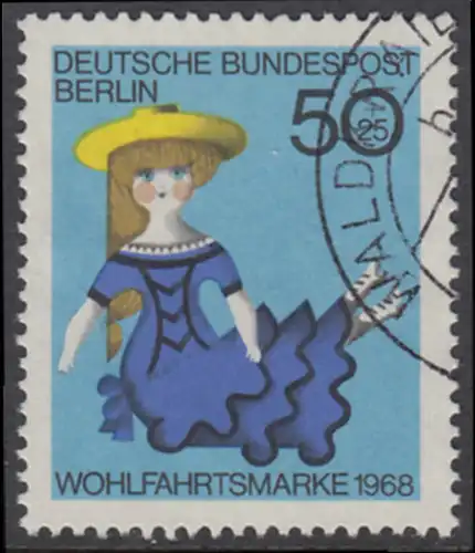 BERLIN 1968 Michel-Nummer 325 gestempelt EINZELMARKE (n)