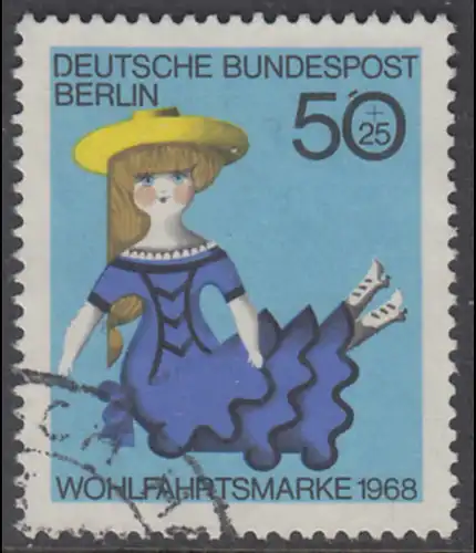 BERLIN 1968 Michel-Nummer 325 gestempelt EINZELMARKE (c)