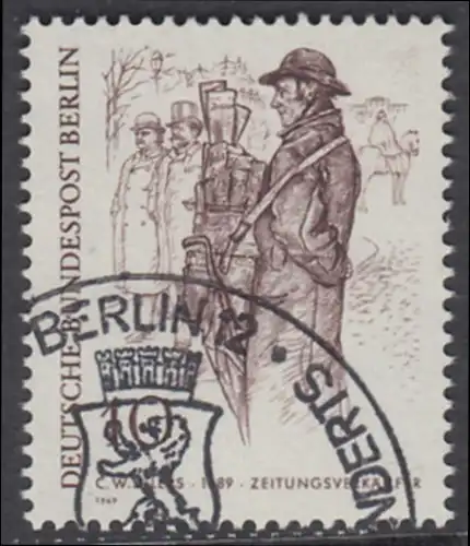BERLIN 1969 Michel-Nummer 331 gestempelt EINZELMARKE (b)
