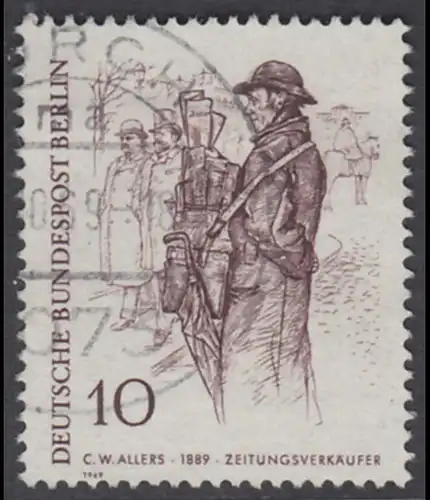 BERLIN 1969 Michel-Nummer 331 gestempelt EINZELMARKE (a)