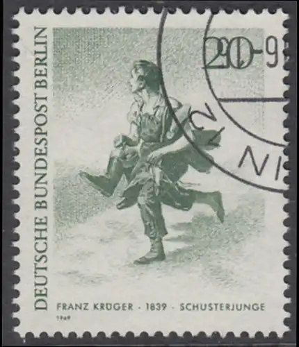 BERLIN 1969 Michel-Nummer 333 gestempelt EINZELMARKE (a)