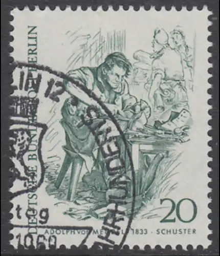 BERLIN 1969 Michel-Nummer 334 gestempelt EINZELMARKE (a)