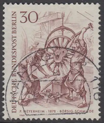 BERLIN 1969 Michel-Nummer 335 gestempelt EINZELMARKE (n)